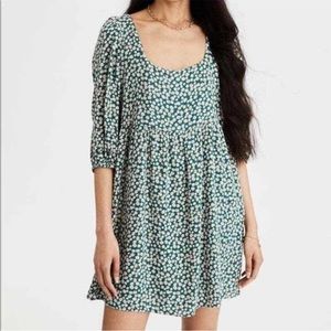 American Eagle Ditsy Floral Babydoll Dress